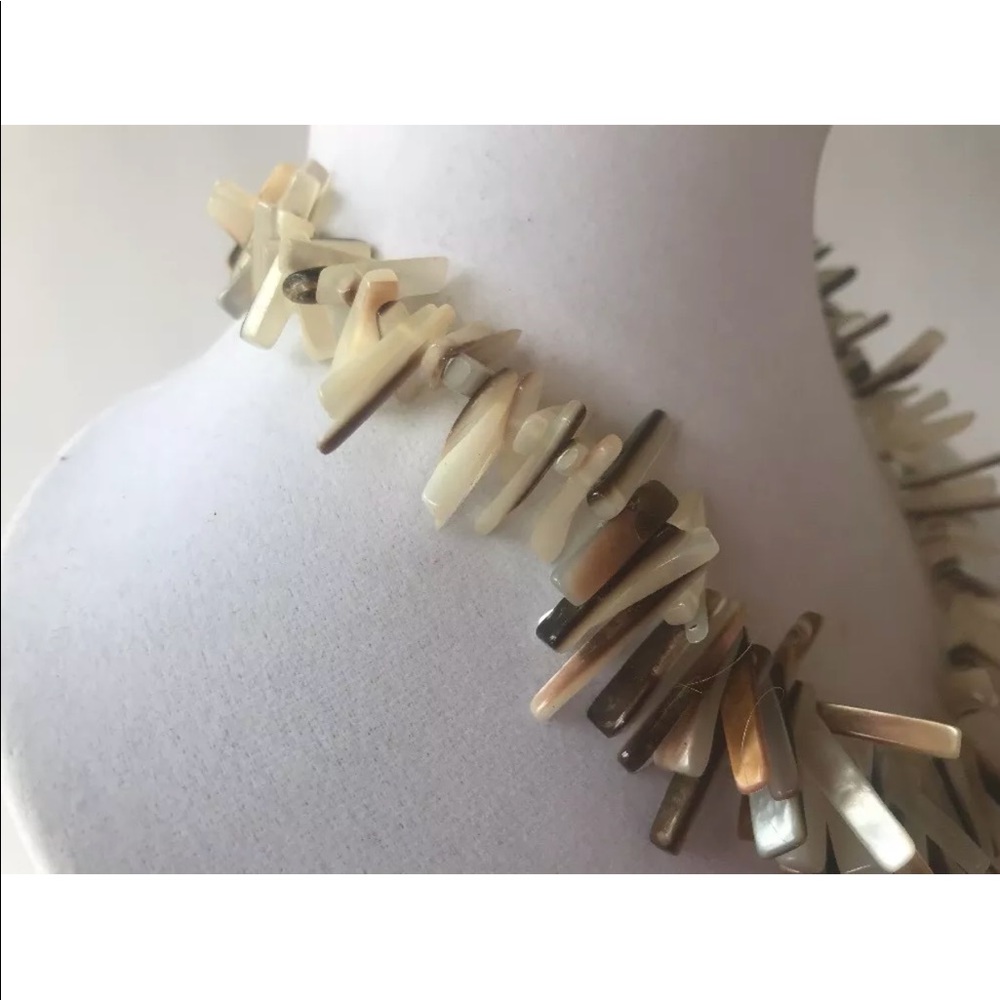 Necklace glass carved Beads earth tones‎ Chico’s - Picture 5 of 6